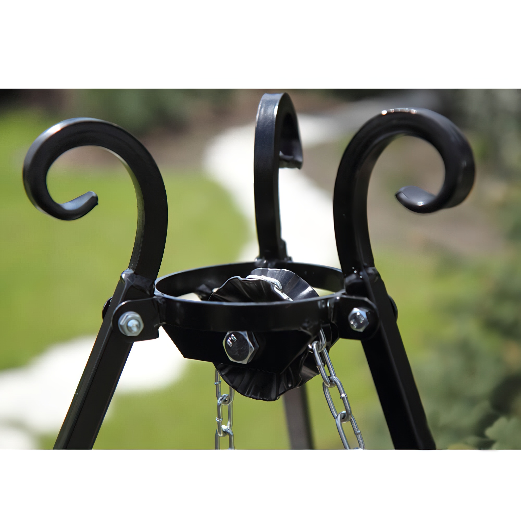 Barbecue tripode haut avec 2 étages de gril - Barbecue pivotant en acier - Samos Barbecue de jardin / 70cm / Acier inoxydable